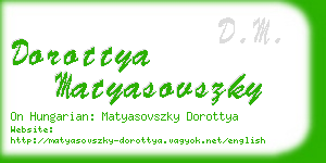 dorottya matyasovszky business card